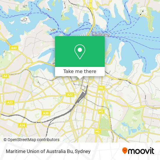 Maritime Union of Australia Bu map