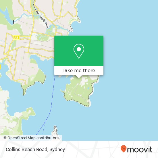 Collins Beach Road map