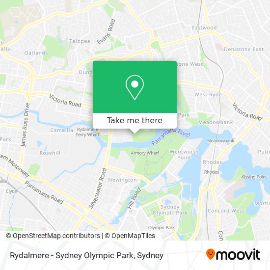 Rydalmere - Sydney Olympic Park map
