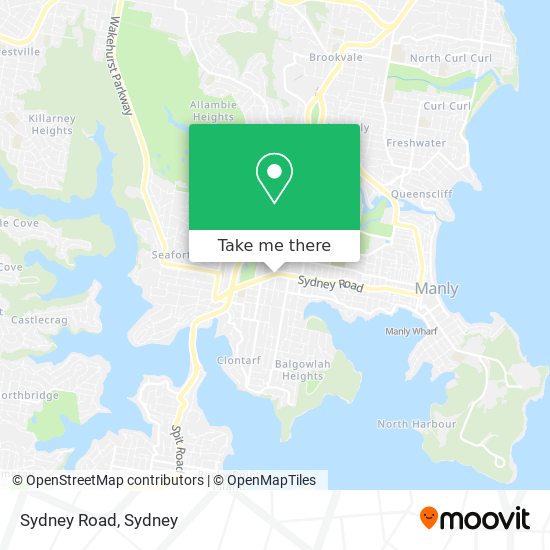 Mapa Sydney Road