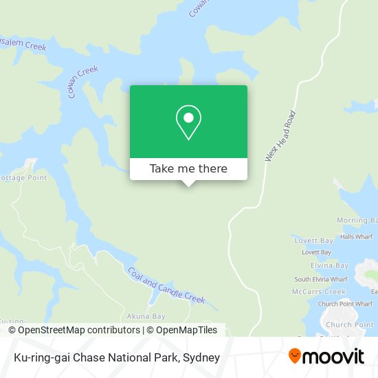 Ku-ring-gai Chase National Park map