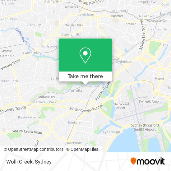 Wolli Creek map