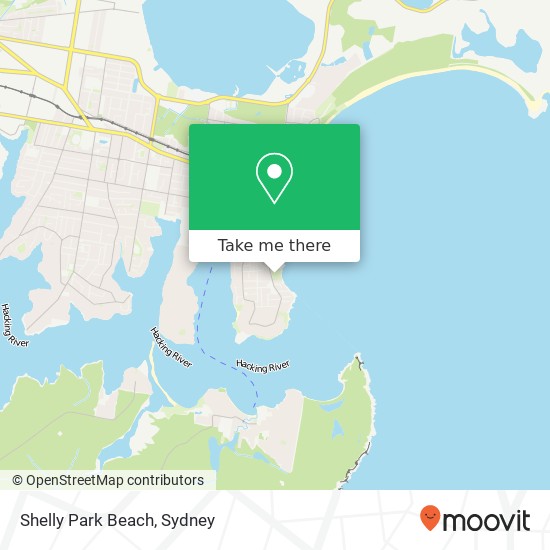 Shelly Park Beach map