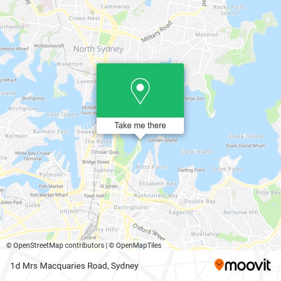 Mapa 1d Mrs Macquaries Road