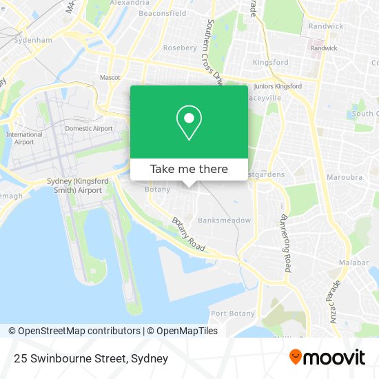 Mapa 25 Swinbourne Street