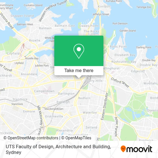 Mapa UTS Faculty of Design, Architecture and Building