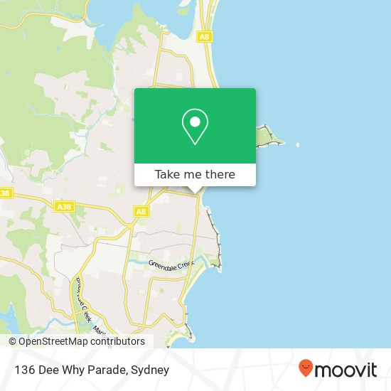 136 Dee Why Parade map