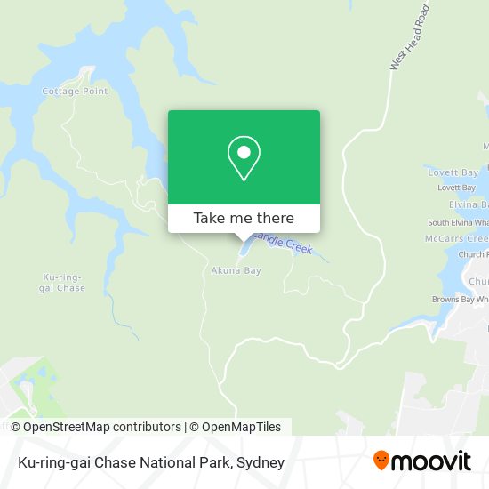 Mapa Ku-ring-gai Chase National Park