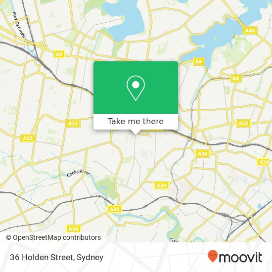 Mapa 36 Holden Street