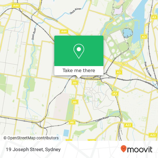 Mapa 19 Joseph Street