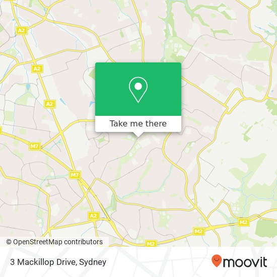 Mapa 3 Mackillop Drive