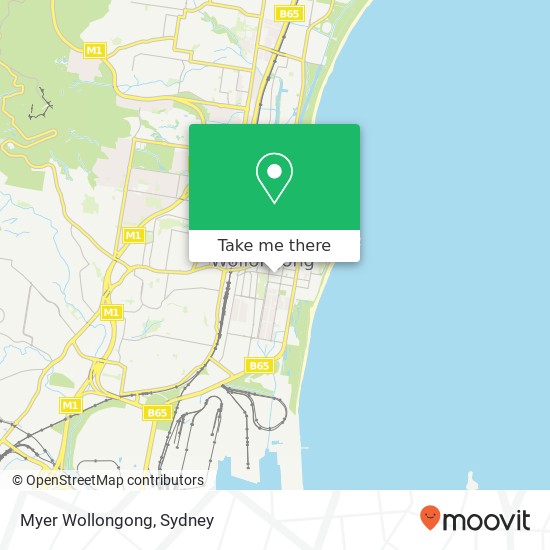 Myer Wollongong map