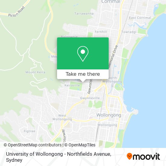 University of Wollongong - Northfields Avenue map