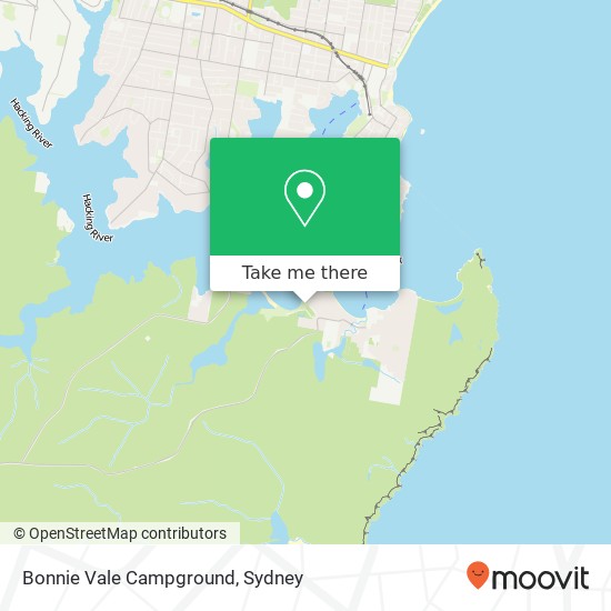 Bonnie Vale Campground map