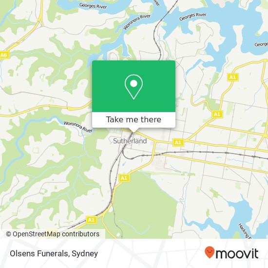 Olsens Funerals map