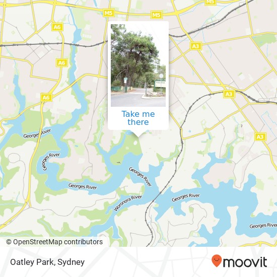 Mapa Oatley Park