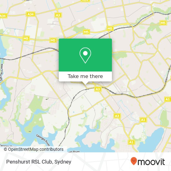 Penshurst RSL Club map