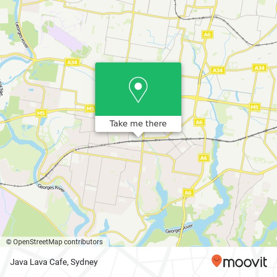 Java Lava Cafe map