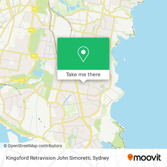 Kingsford Retravision John Simoretti map