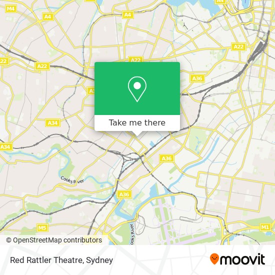 Mapa Red Rattler Theatre