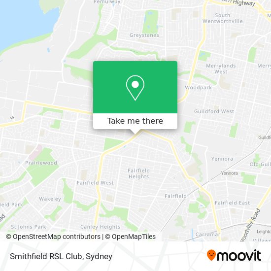 Smithfield RSL Club map