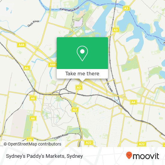 Sydney's Paddy's Markets map