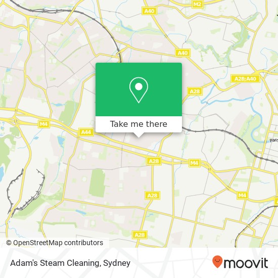 Mapa Adam's Steam Cleaning
