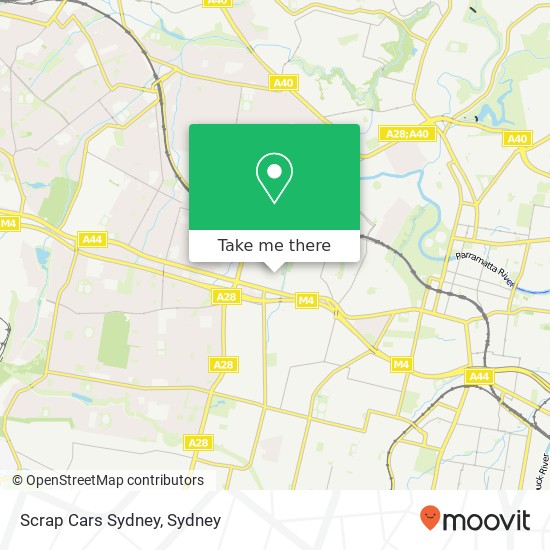 Scrap Cars Sydney map