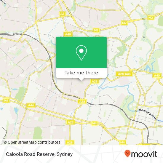 Caloola Road Reserve map