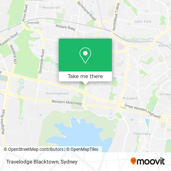 Travelodge Blacktown map