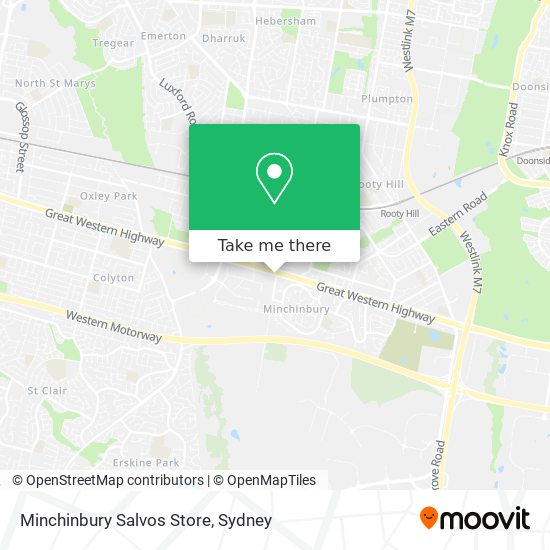 Mapa Minchinbury Salvos Store