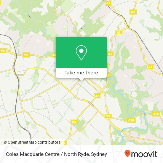 Coles Macquarie Centre / North Ryde map