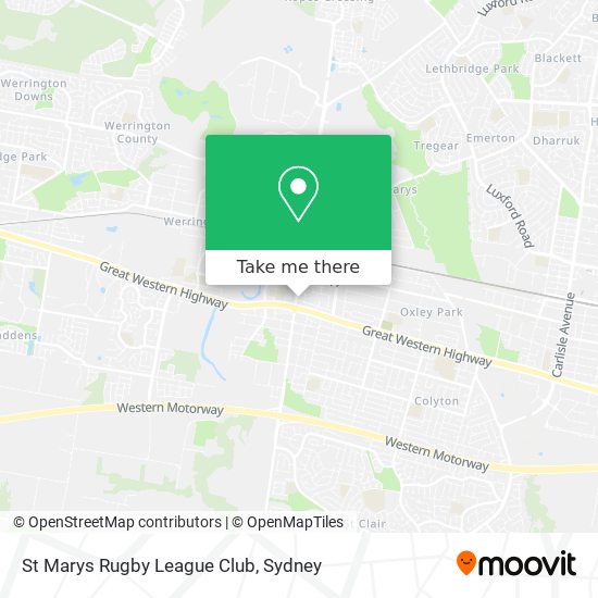 Mapa St Marys Rugby League Club