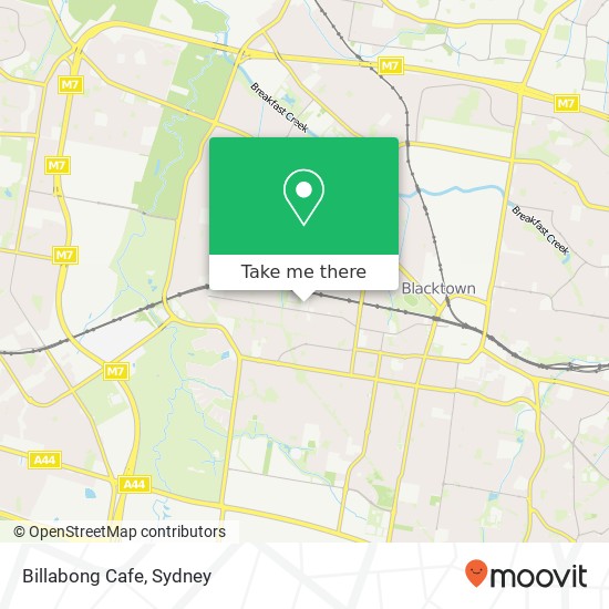 Billabong Cafe map