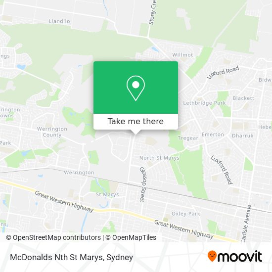 McDonalds Nth St Marys map