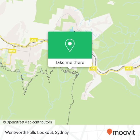 Wentworth Falls Lookout map