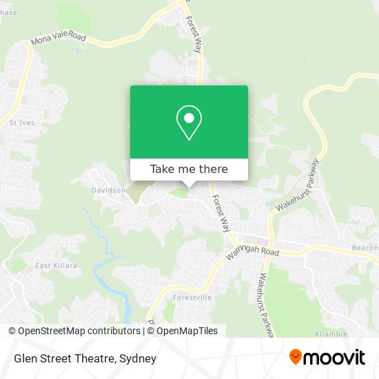 Glen Street Theatre map