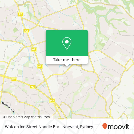 Wok on Inn Street Noodle Bar - Norwest map