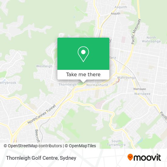 Mapa Thornleigh Golf Centre