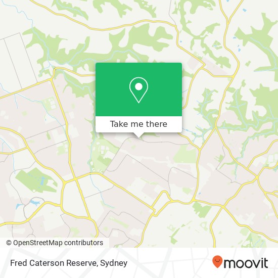 Fred Caterson Reserve map