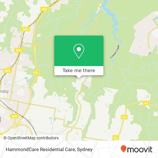 HammondCare Residential Care map