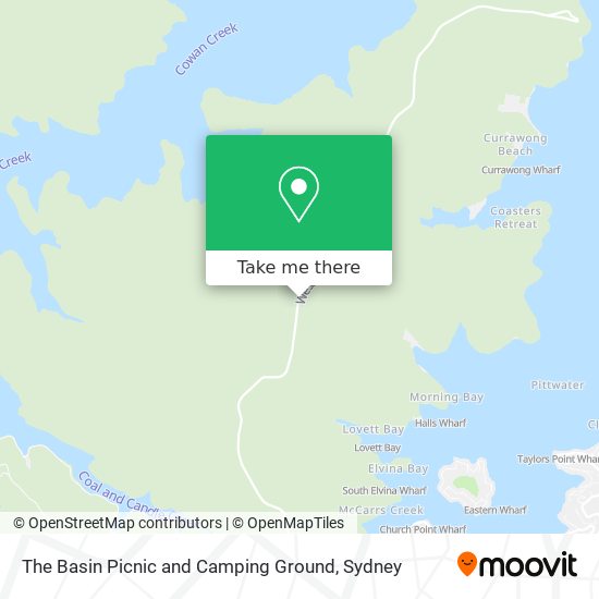 Mapa The Basin Picnic and Camping Ground