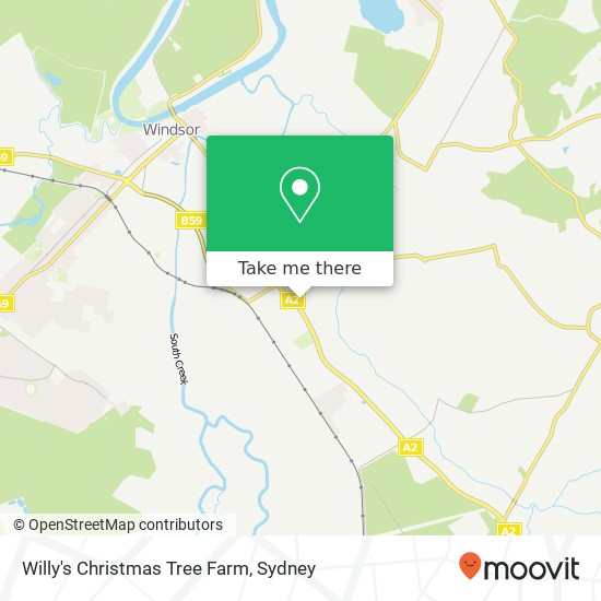 Willy's Christmas Tree Farm map