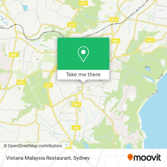Mapa Vistana Malaysia Restaurant