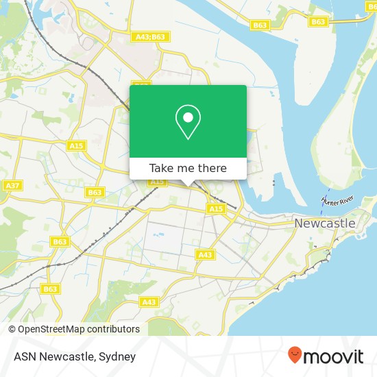 ASN Newcastle map