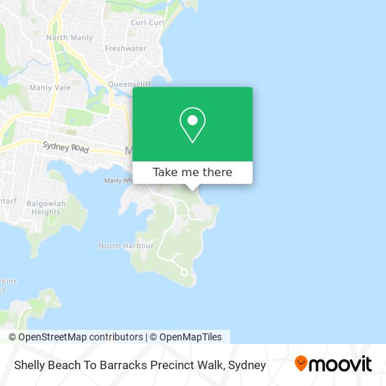 Shelly Beach To Barracks Precinct Walk map
