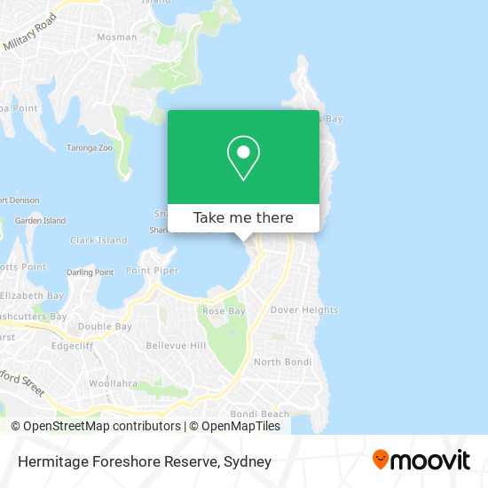 Mapa Hermitage Foreshore Reserve