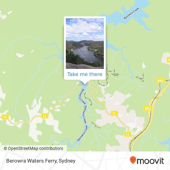 Berowra Waters Ferry map