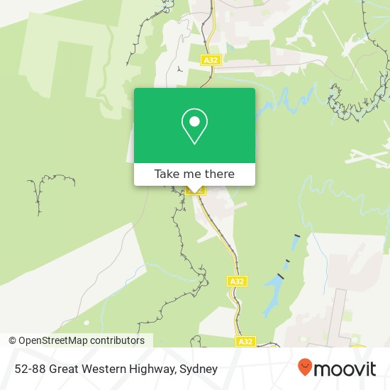 52-88 Great Western Highway map