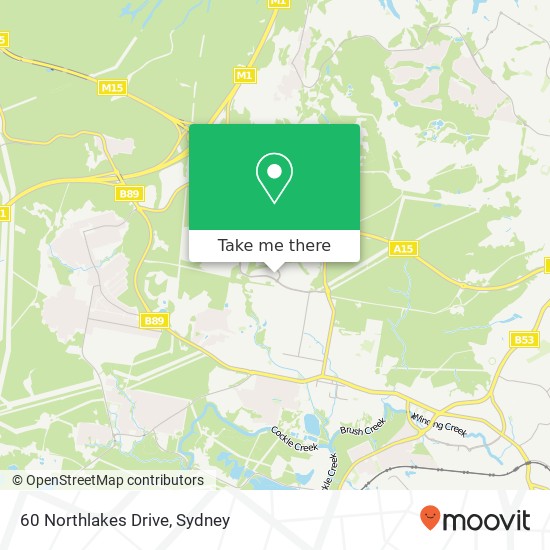 Mapa 60 Northlakes Drive